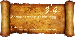 Zechmeister György névjegykártya